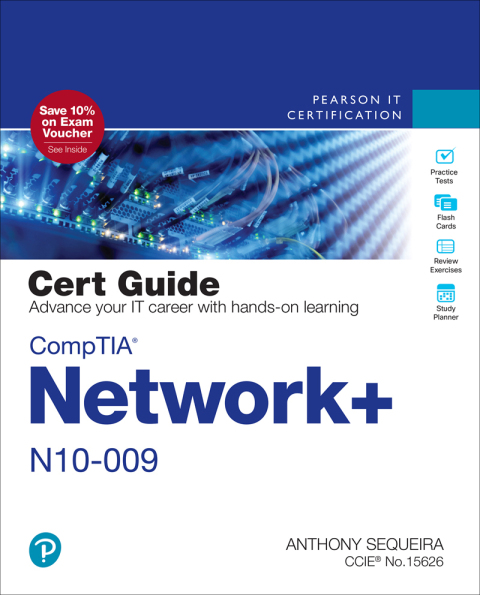 Cover image for book CompTIA Network+ N10-009 Cert Guide