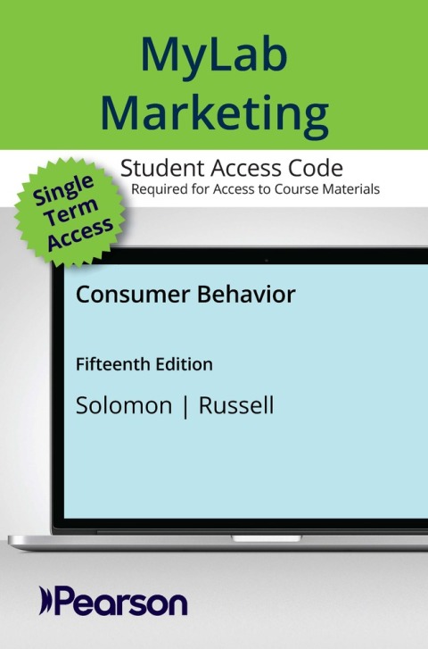 Cover image for book MyLab Marketing with Pearson eText Access Code for Consumer Behavior