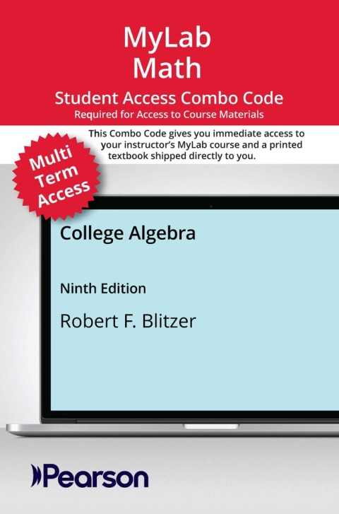 Cover image for book MyLab Math with Pearson eText (up to 24 months) + Print Combo Access Code for College Algebra