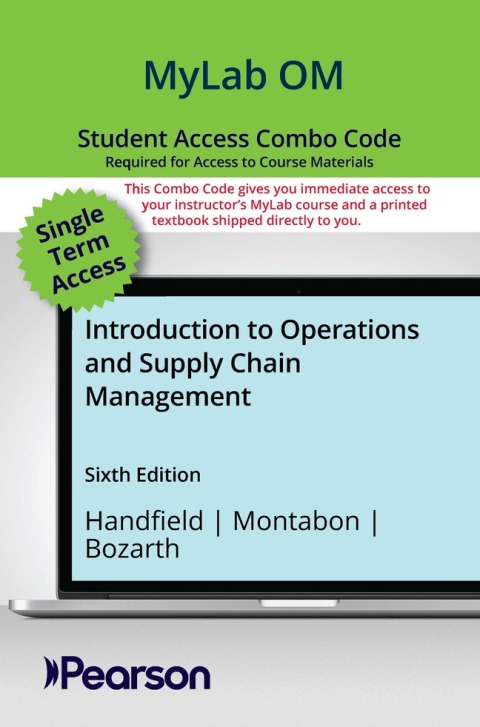 Cover image for book MyLab OM with Pearson eText + Print Combo Access Code for Introduction to Operations and Supply Chain Management