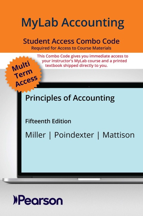 Cover image for book MyLab Accounting with Pearson eText + Print Combo Access Code for Principles of Accounting