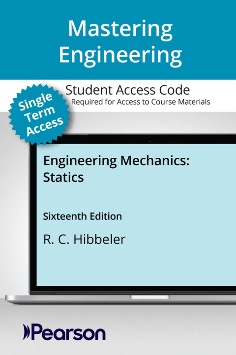 Cover image for book Mastering Engineering with Pearson eText Access Code for Engineering Mechanics: Statics