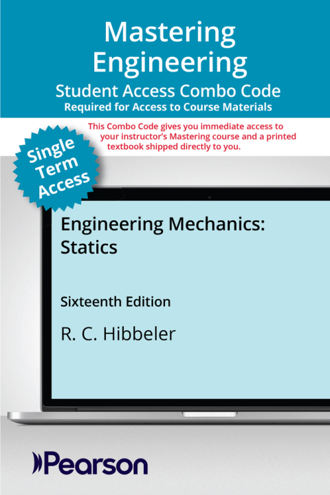 Cover image for book Mastering Engineering with Pearson eText + Print Combo Access Code for Engineering Mechanics: Statics