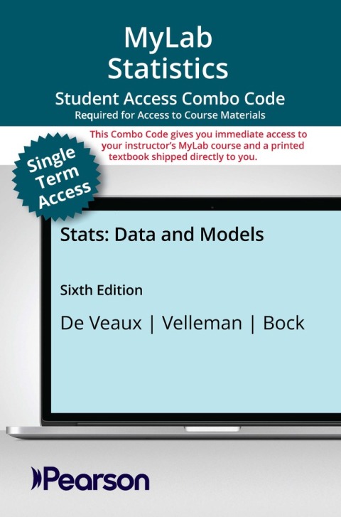 Cover image for book MyLab Stat with Pearson eText (up to 18-weeks) + Print Combo Access Code for Stats: Data and Models