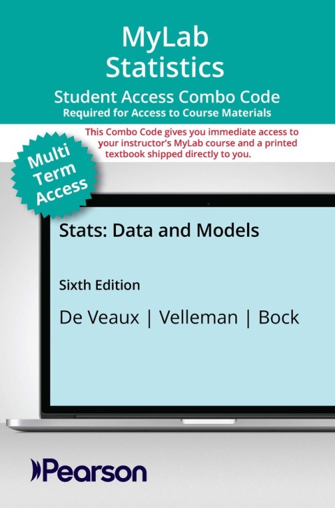 Cover image for book MyLab Stat with Pearson eText (up to 24 months) + Print Combo Access Code for Stats: Data and Models