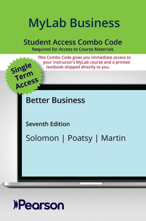 Cover image for book MyLab Business with Pearson eText + Print Combo Access Code for Better Business