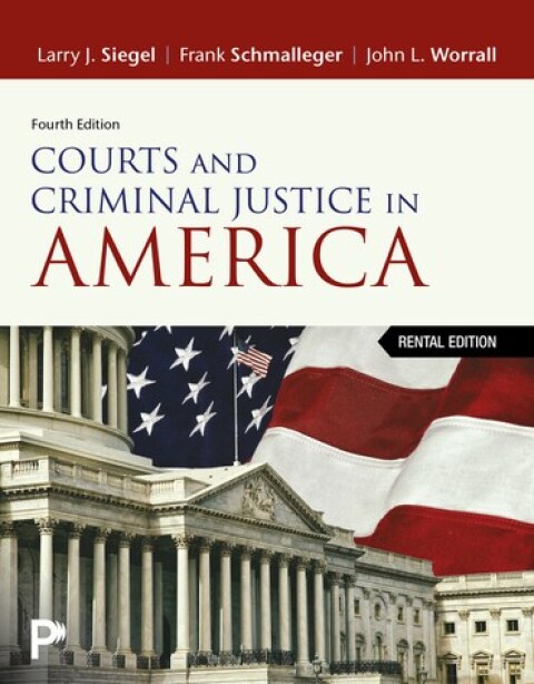Cover image for book Courts and Criminal Justice in America (Pearson+)