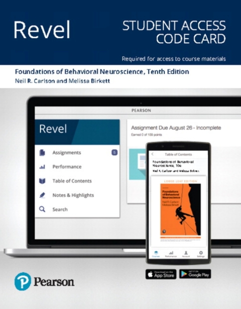 Cover image for book Revel Access Code for Foundations of Behavioral Neuroscience