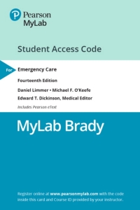 MyLab BRADY With Pearson EText Access Card For Emergency Care 14th ...