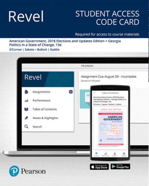 Cover image for book Revel for American Government: Roots and Reform, 2018 Elections and Updates Edition + Georgia Politics in a State of Change -- Access Card