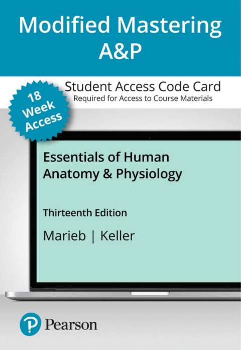 Cover image for book Mastering A&P with Pearson eText Access Code for Essentials of Human Anatomy & Physiology