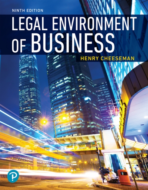 Cover image for book Legal Environment of Business (Pearson+)