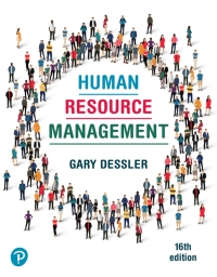 Human Resource Management Pearson 16th Edition 9780135172780   200