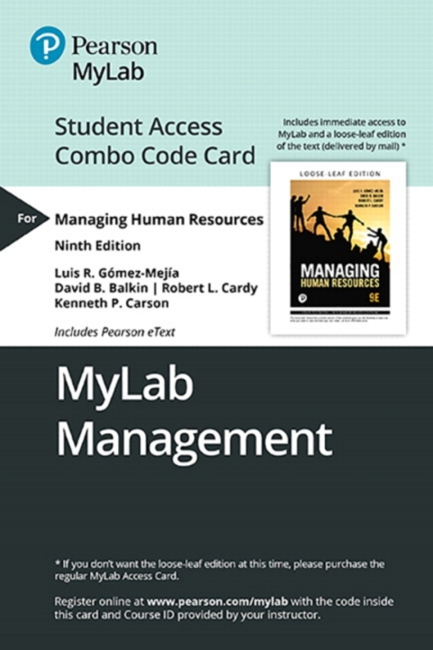Cover image for book MyLab Management with Pearson eText + Print Combo Access Code for Managing Human Resources