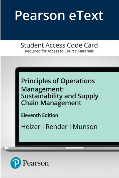 Cover image for book Principles of Operations Management: Sustainability and Supply Chain Management
