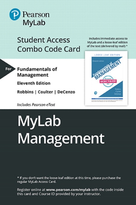 Cover image for book MyLab Management with Pearson eText + Print Combo Access Code for Fundamentals of Management