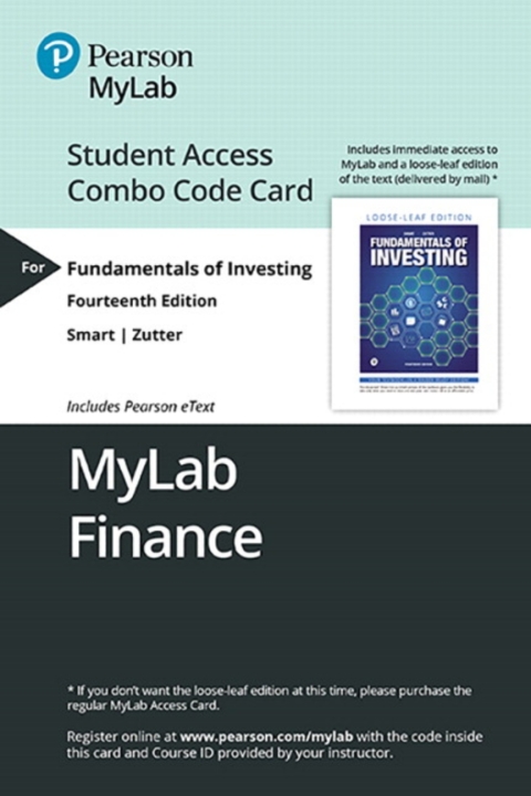Cover image for book MyLab Finance with Pearson eText + Print Combo Access Code for Fundamentals of Investing