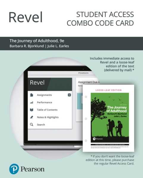 Cover image for book Revel + Print Combo Access Code for Journey of Adulthood