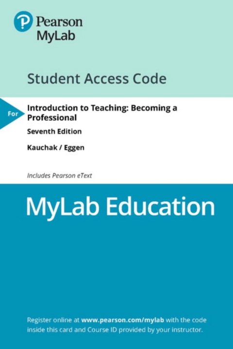 Cover image for book MyLab Education with Pearson eText Access Code for Introduction to Teaching: Becoming a Professional