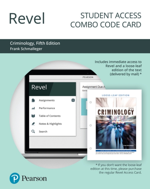 Cover image for book Revel + Print Combo Access Code for Criminology (Justice Series)
