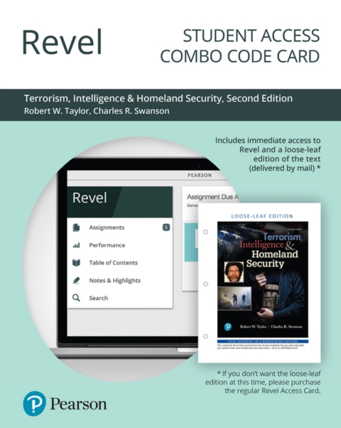 Cover image for book Revel + Print Combo Access Code for Terrorism, Intelligence and Homeland Security