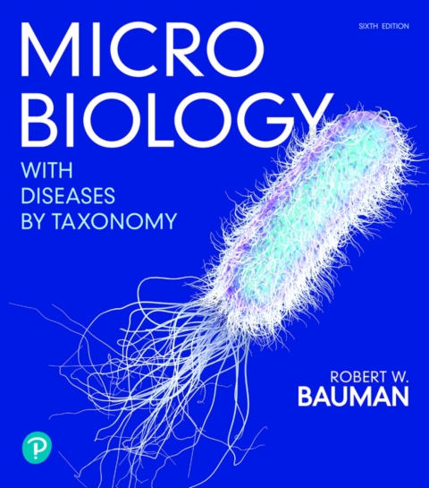 Cover image for book Microbiology with Diseases by Taxonomy (Pearson+)