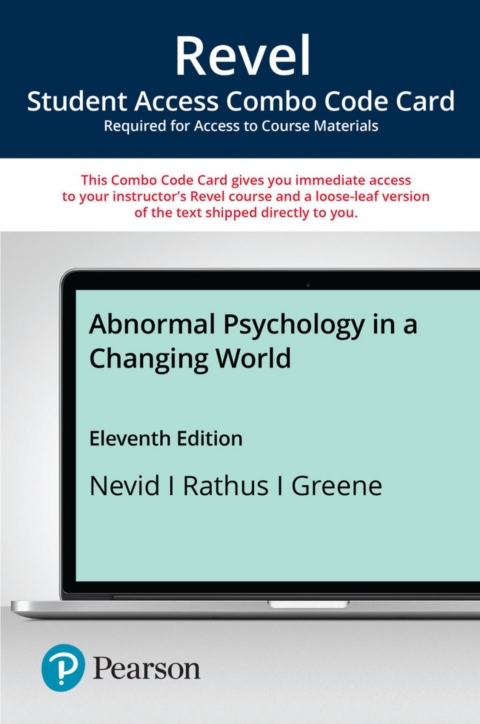 Cover image for book Revel + Print Combo Access Code for Abnormal Psychology in a Changing World