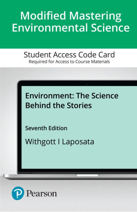 Cover image for book Mastering Environmental Science with Pearson eText Access Code for Environment: The Science Behind the Stories
