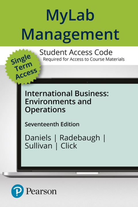 Cover image for book MyLab Management with Pearson eText Access Code for International Business