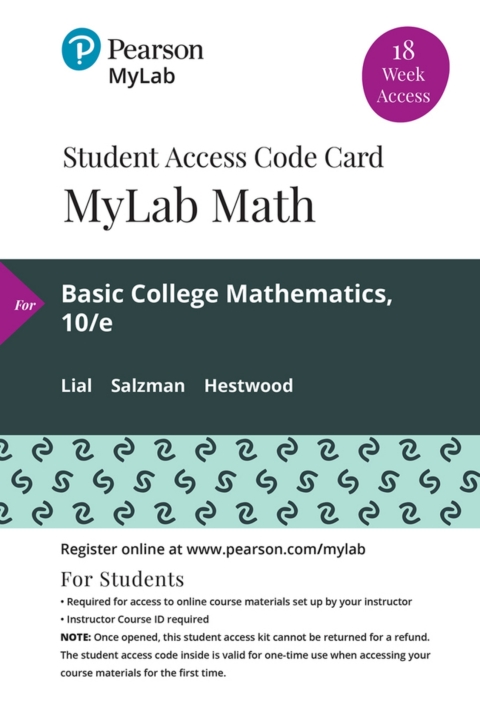 Cover image for book MyLab Math with Pearson eText Access Code for Basic College Mathematics