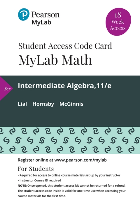 Cover image for book Intermediate Algebra -- MyLab Math with Pearson eText