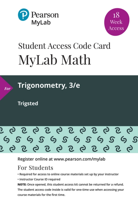 Cover image for book MyLab Math with Pearson eText (up to 18-weeks) Access Code for Trigonometry