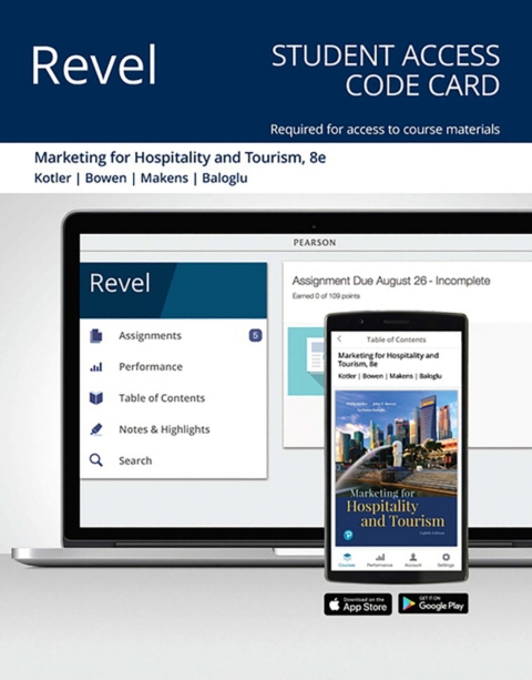 Cover image for book Revel + Print Combo Access Code for Marketing for Hospitality and Tourism