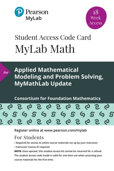 Cover image for book MyLab Math with Pearson eText (up to 18-weeks) Access Code for Applied Mathematical Modeling and Problem Solving
