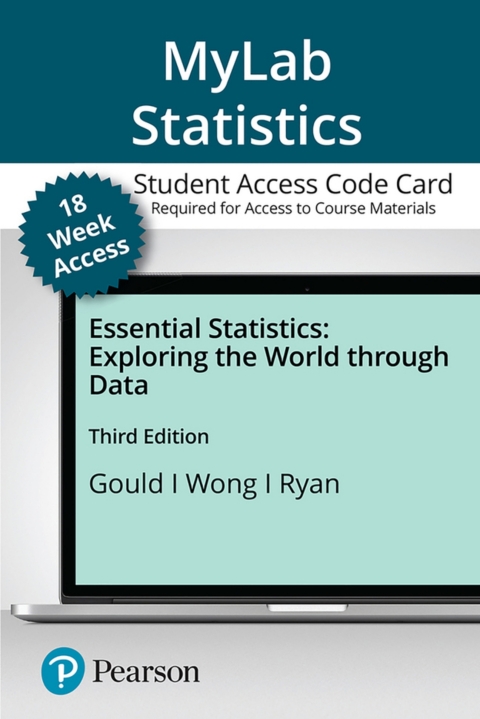 Cover image for book MyLab Statistics with Pearson eText Access Code (18 Weeks) for Essential Statistics
