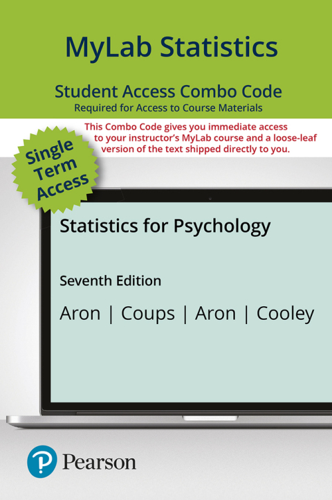 Cover image for book MyLab Statistics with Pearson eText + Print Combo Access Code for Statistics for Psychology
