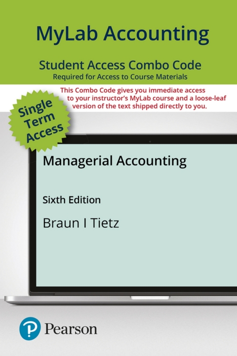 Cover image for book MyLab Accounting with Pearson eText + Print Combo Access Code for Managerial Accounting