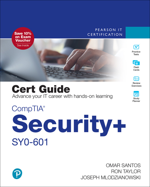 Cover image for book CompTIA Security+ SY0-601 Cert Guide uCertify Labs
