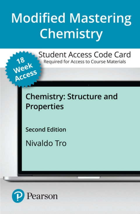 Cover image for book Mastering Chemistry with Pearson eText Access Code (18 Weeks) for Chemistry: Structure and Properties