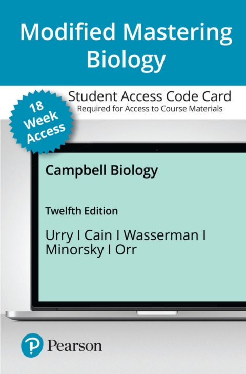 Cover image for book Mastering Biology with Pearson eText Access Code (18 Weeks) for Campbell Biology