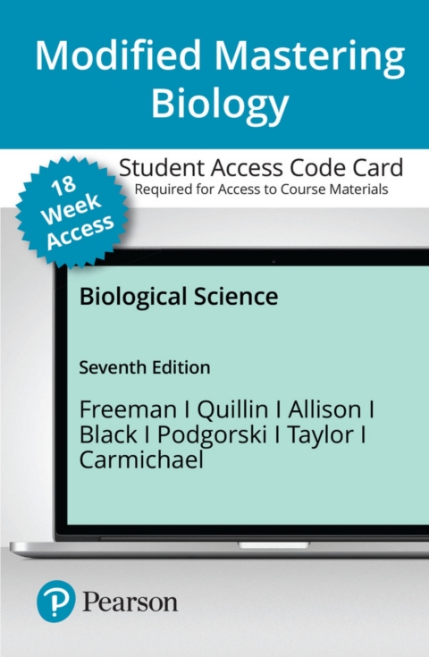 Cover image for book Mastering Biology with Pearson eText Access Code (18 Weeks) for Biological Science