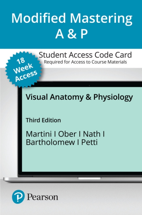 Cover image for book Mastering A&P with Pearson eText Access Code (18 Weeks) for Visual Anatomy & Physiology