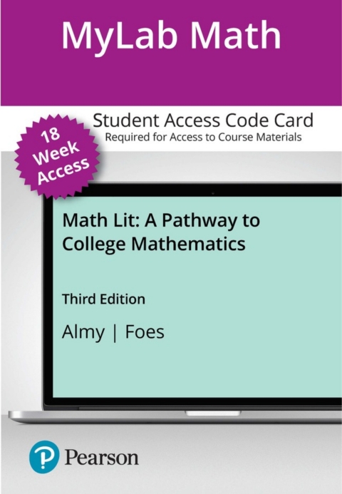 Cover image for book MyLab Math with Pearson eText Access Code for Math Lit: A Pathway to College Mathematics