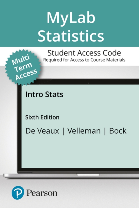 Cover image for book MyLab Statistics with Pearson eText (up to 24 months) Access Code for Intro Stats