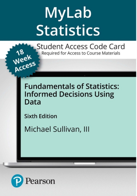 Cover image for book MyLab Statistics with Pearson eText Access Code for Fundamentals of Statistics