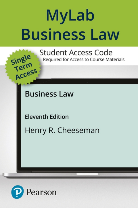 Cover image for book MyLab Business Law with Pearson eText Access Code for Business Law
