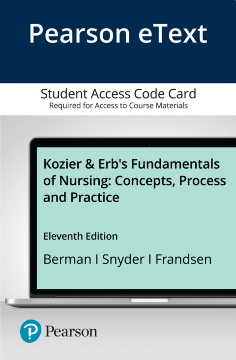 Cover image for book Kozier & Erb's Fundamentals of Nursing: Concepts, Process and Practice