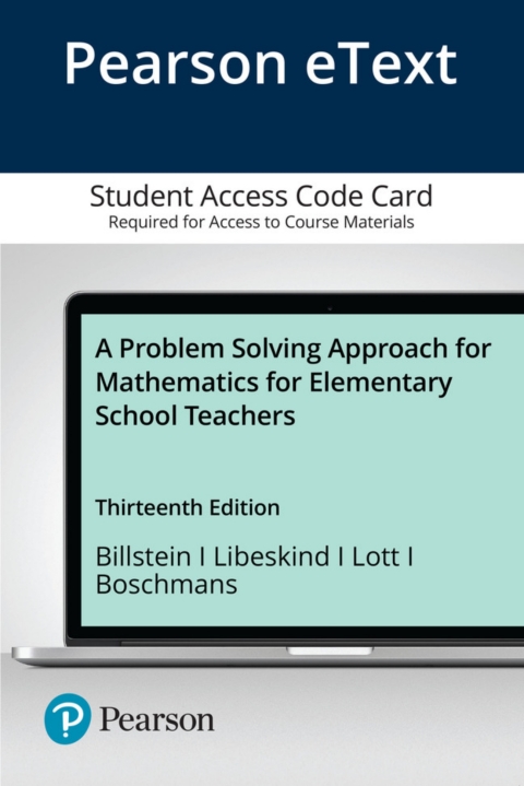 Cover image for book A Problem Solving Approach to Mathematics for Elementary School Teachers