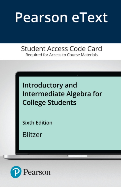 Cover image for book Introductory and Intermediate Algebra for College Students