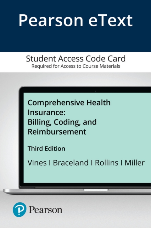Cover image for book Comprehensive Health Insurance: Billing, Coding, and Reimbursement -- Pearson eText